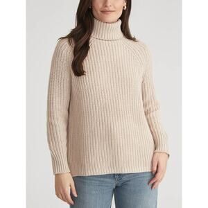 525 America Stella Shaker Stitch Cotton Oversized Sweater in Natural
